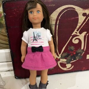 American Girl Mini Doll 6.5" Grace Thomas Girl of the Year Paris Dress